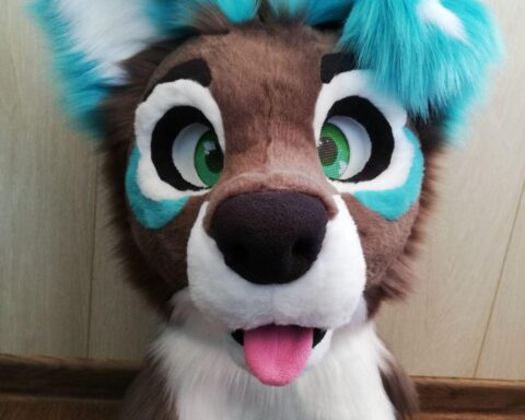 Fursuit Puppy White Star Head