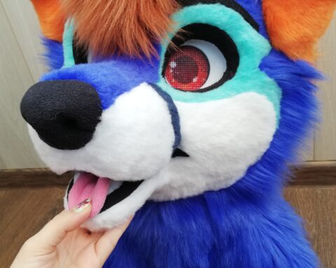 Blue Fox Full fursuit maw