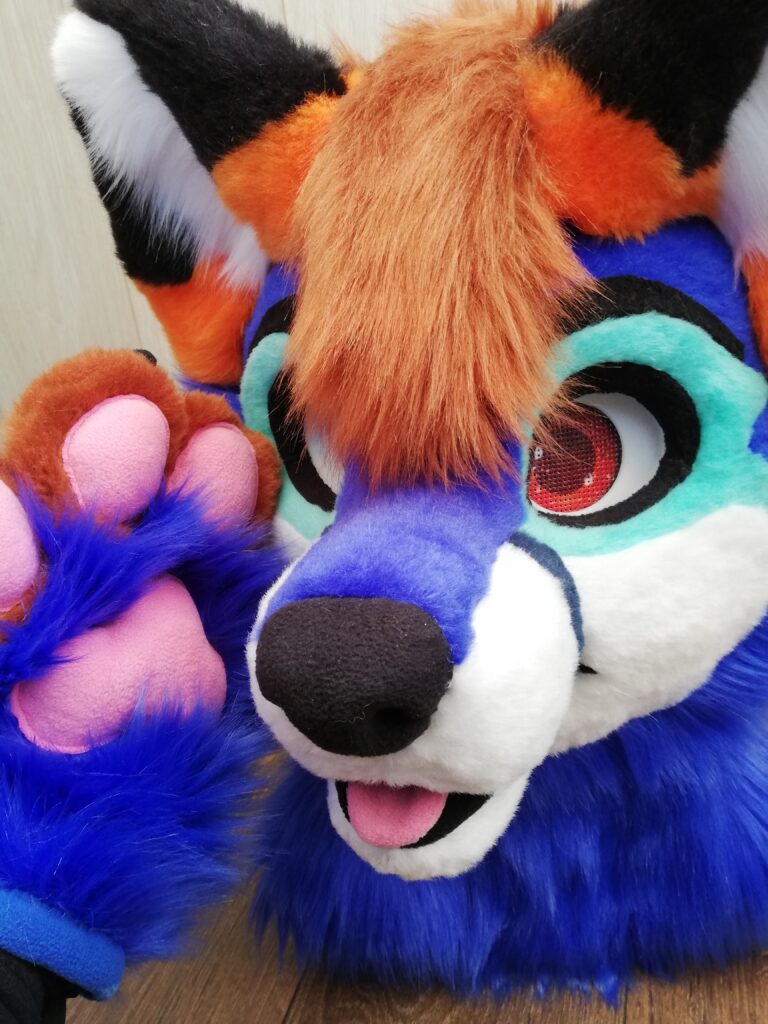 Blue Fox Full fursuit head paw