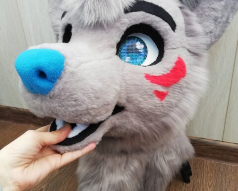 Gray Wolf Fursuit Head