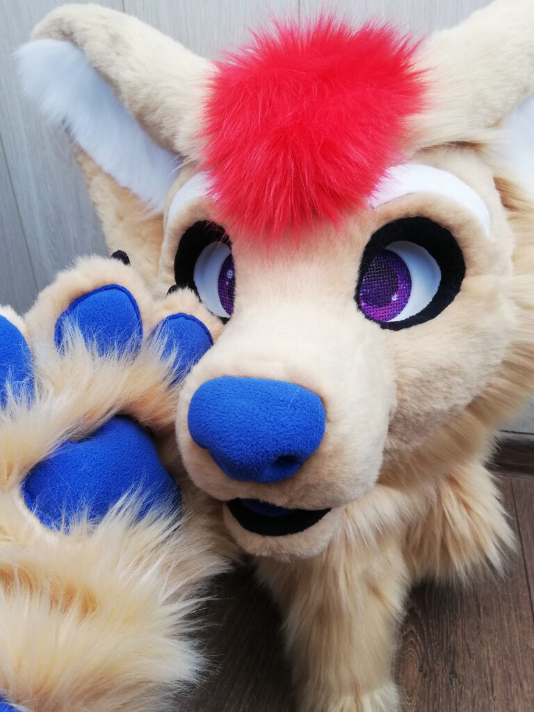 Cream Fenec fursuit head