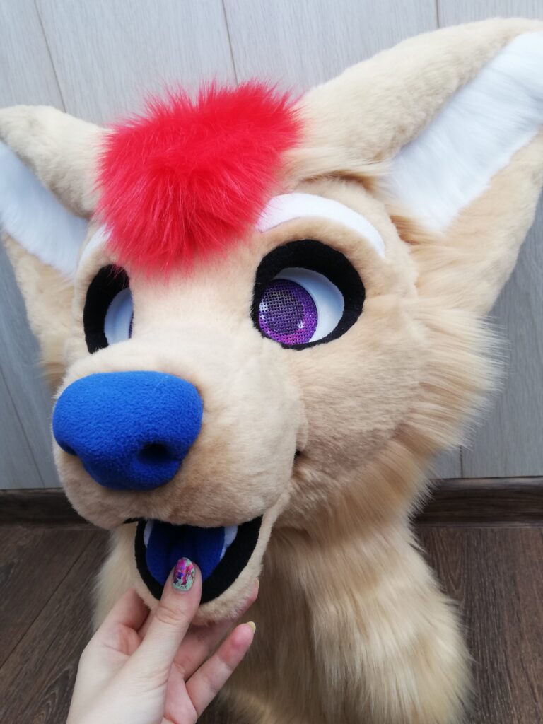 Cream Fenec fursuit head