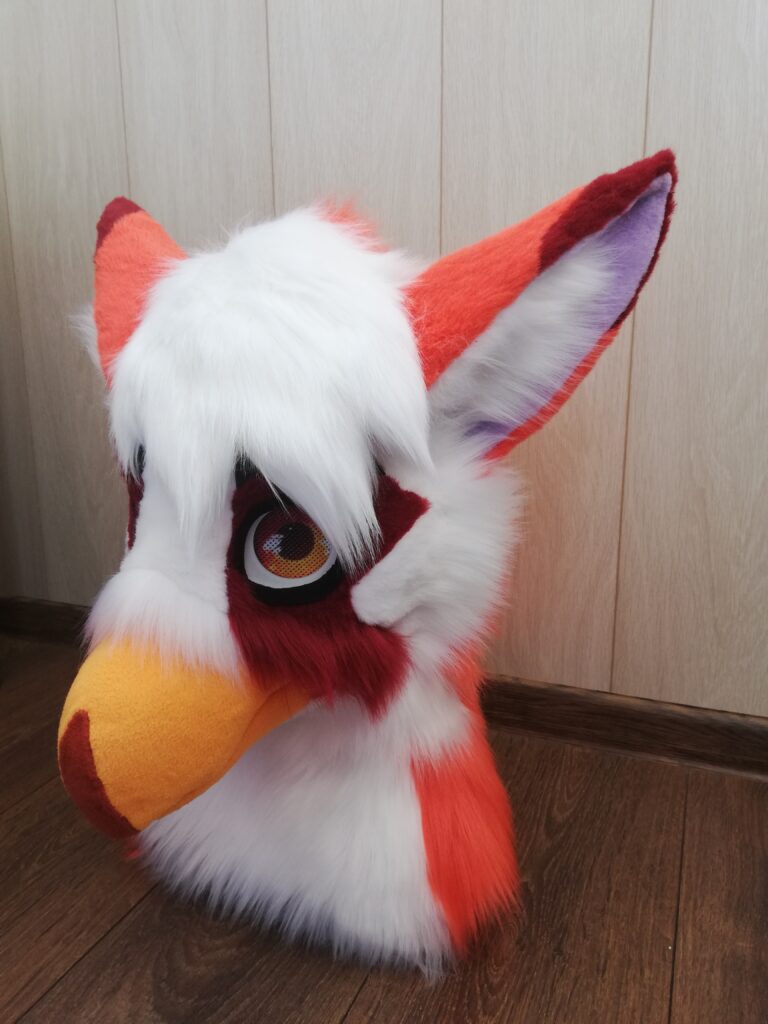 Gryphon head fursuit