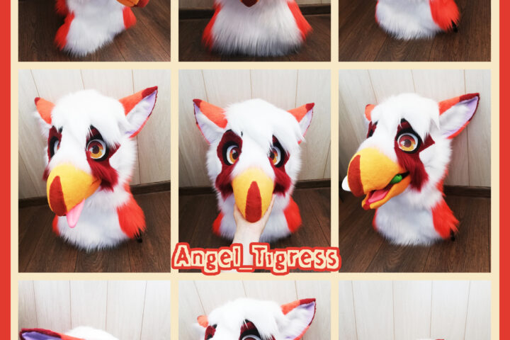 Gryphon head fursuit