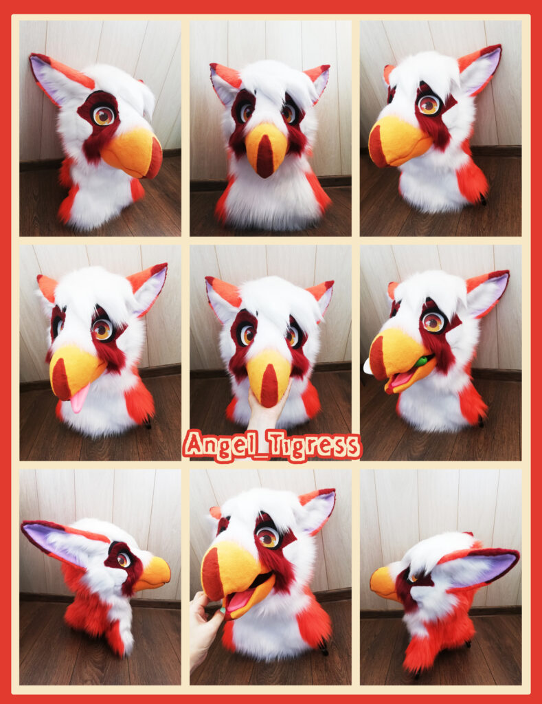 Gryphon head fursuit