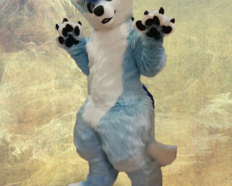 Full Fursuit Light Blue Fox