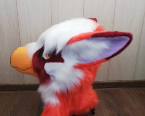 Gryphon head fursuit