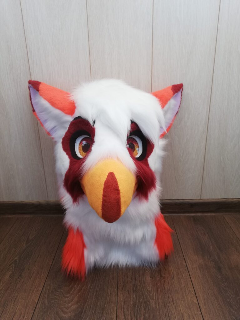 Gryphon head fursuit