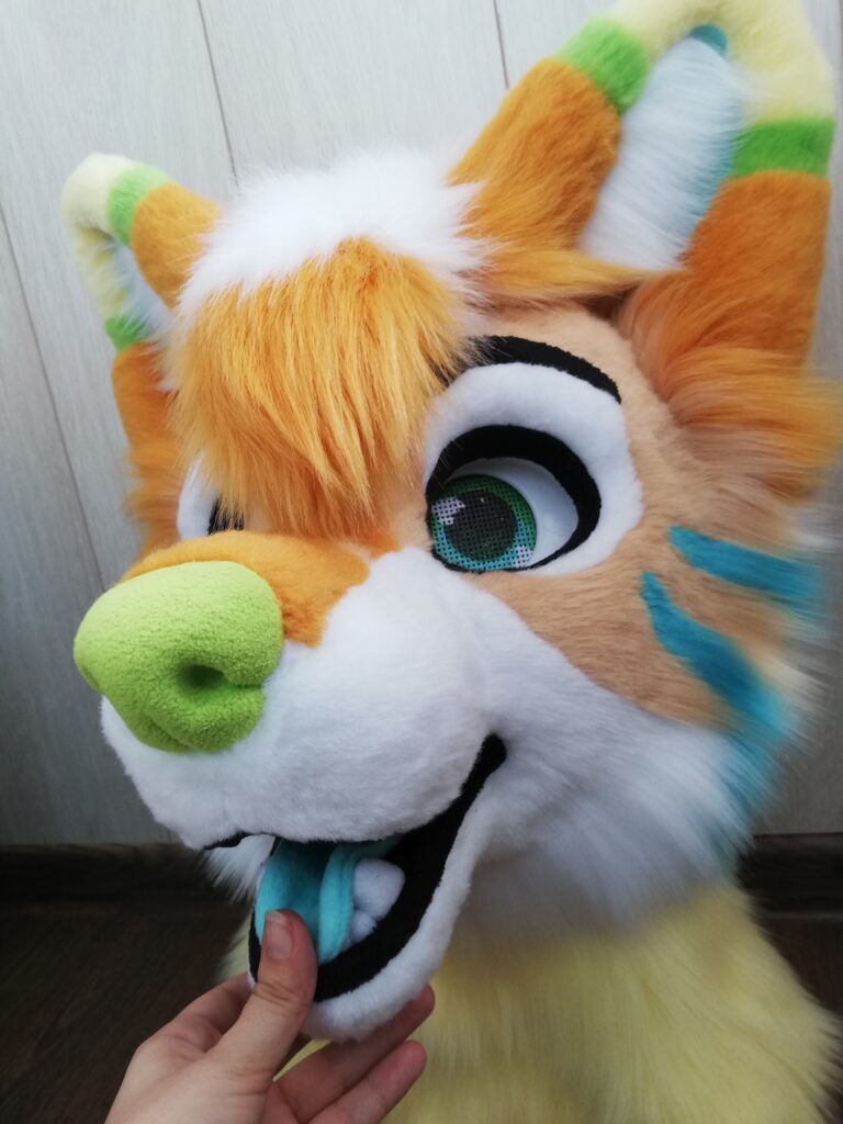 Ginger Dog Partial Fursuit Head