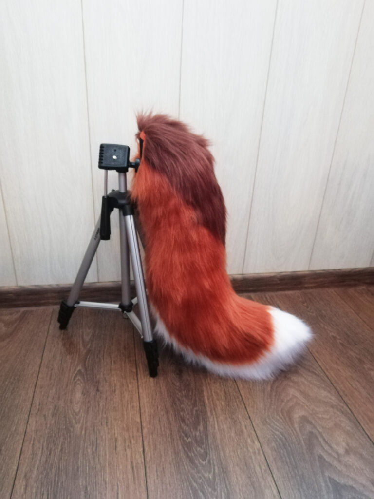 Chocolate husky partial fursuit tail